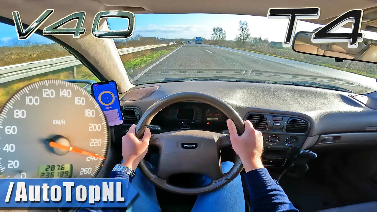 1999 Volvo V40 T4 200HP TOP SPEED POV on AUTOBAHN by AutoTopNL
