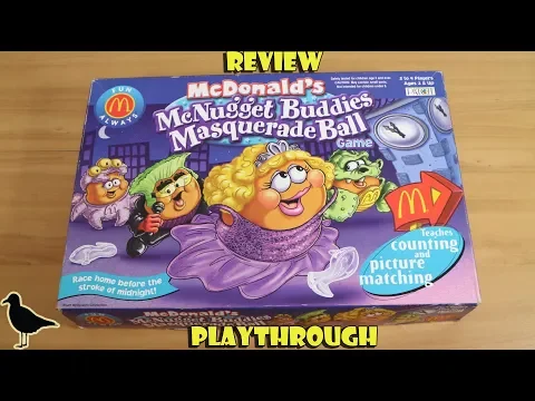 McDonald's McNugget Buddies Masquerade Ball Board Game Review & Full Playthrough | Board Game Night