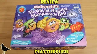 McDonald's McNugget Buddies Masquerade Ball Board Game Review & Full Playthrough | Board Game Night