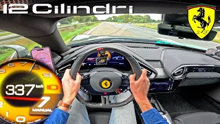 2026 FERRARI 12 Cilindri 6.5 V12 9500RPM! // 337KMH on AUTOBAHN