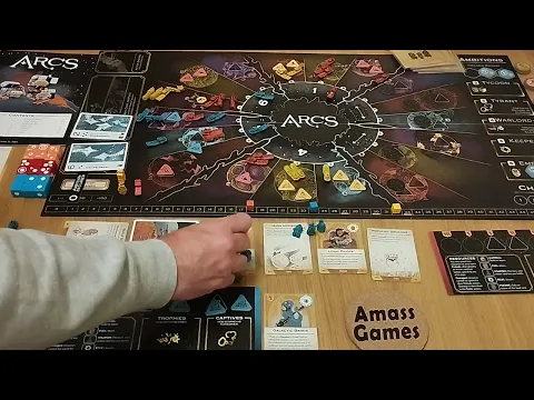 How to play ARCS review setup AmassGames sci-fi Leder Games boardgame Twilight Imperium Root game