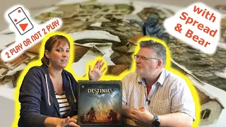 Destinies 2 Player Board Game Review with Spread & Bear