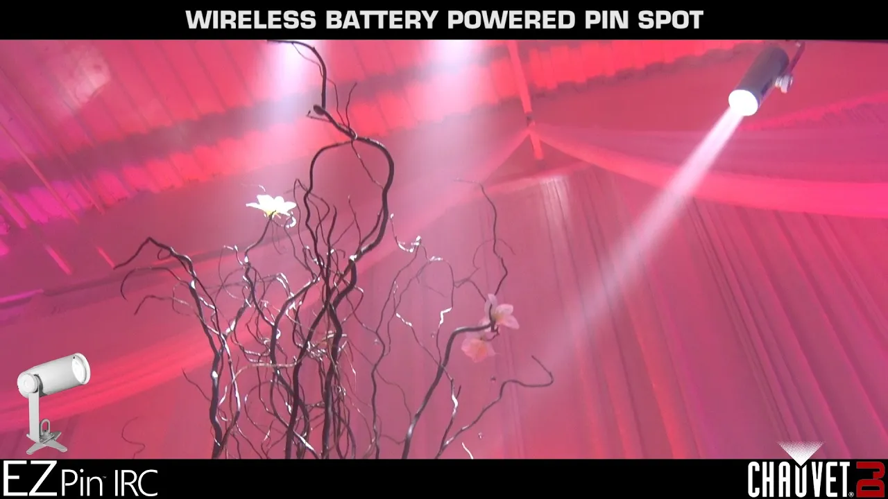 Product video thumbnail for Chauvet EZpin IRC Battery LED Pin Spot Light
