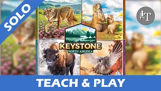 Tutorial & Solo Playthrough of Keystone North America - Solo Board Game
