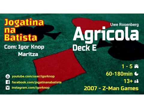 Agricola (Deck E): partida quase completa passo a passo e em português