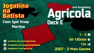 Agricola (Deck E): partida quase completa passo a passo e em português