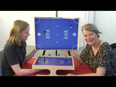 Klask, Spilgennemgang: Line vs Helle (In Danish, familiespil)