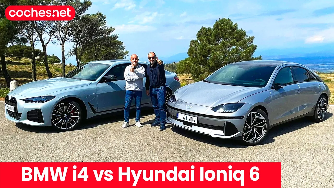 Duelo de eléctricos: BMW i4 vs Hyundai Ioniq 6 | Comparativa / Test / Review en español | coches.net