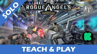 Tutorial & Solo Playthrough PREVIEW of Rogue Angels - Solo Board Game