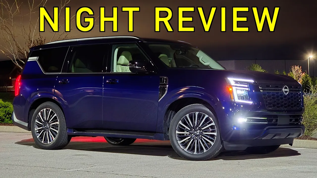 How's the Lighting?? -- 2025 Nissan Armada Platinum at NIGHT! (Headlights, Exterior & Interior)