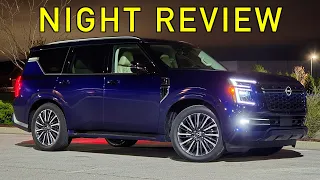 How's the Lighting?? -- 2025 Nissan Armada Platinum at NIGHT! (Headlights, Exterior & Interior)
