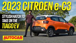 2023 Citroen eC3 review - New electric hatchback to take on Tiago EV | First Drive | Autocar India