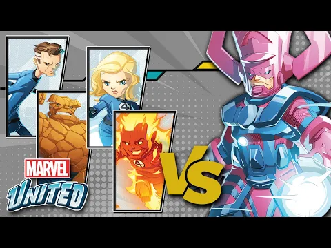 The Coming of Galactus | Marvel United 2 Player Board Game Gameplay