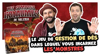 Les sombres royaumes de Valéria, un jeu de gestion de dés pour les monstres