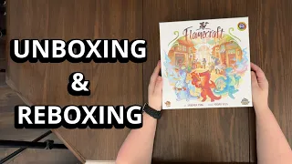 Flamecraft - Cozy Board Game Unboxing & Reboxing - What's in the Box?