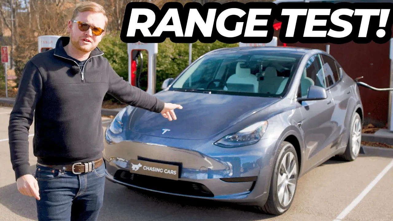 Model Y Range Test! How Far Can You Drive Tesla's Cheapest SUV From Brand New?