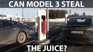 Model 3 and S plugged in at the same time