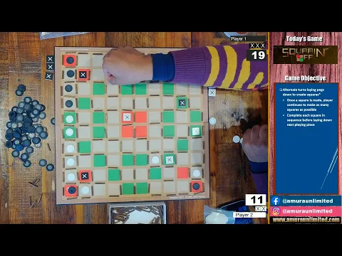 Playing Squarin' Off - Full Game - January 25, 2026 @ Chaotic Good Cafe #boardgames #playthrough