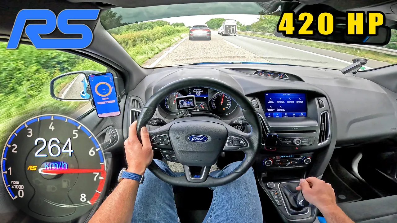 TUNED FORD FOCUS RS MK3 420HP | 264KM/H on GERMAN AUTOBAHN [NO SPEED LIMIT]