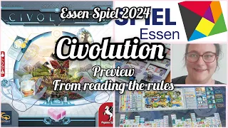 Preview of the game from reading the rules