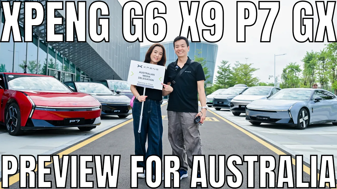 Walkaround of Xpeng P7, GX, G6 and X9 at Xpeng HQ in Guangzhou, China