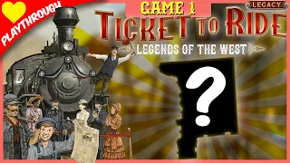 Ticket To Ride: Legends of the West - Game 1 (3 player legacy game live play) from Days Of Wonder
