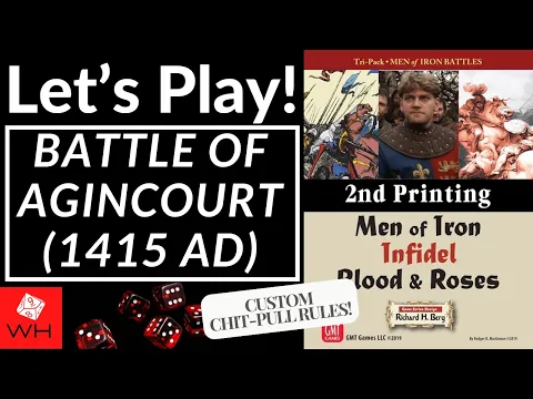 Let's Play! Men of Iron: Battle of Agincourt 1415 AD| Wargame | Complete Playthrough | Chit-Pull!