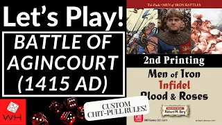 Let's Play! Men of Iron: Battle of Agincourt 1415 AD| Wargame | Complete Playthrough | Chit-Pull!