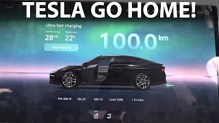Xpeng P7+ Long Range charging test on 500 kW charger