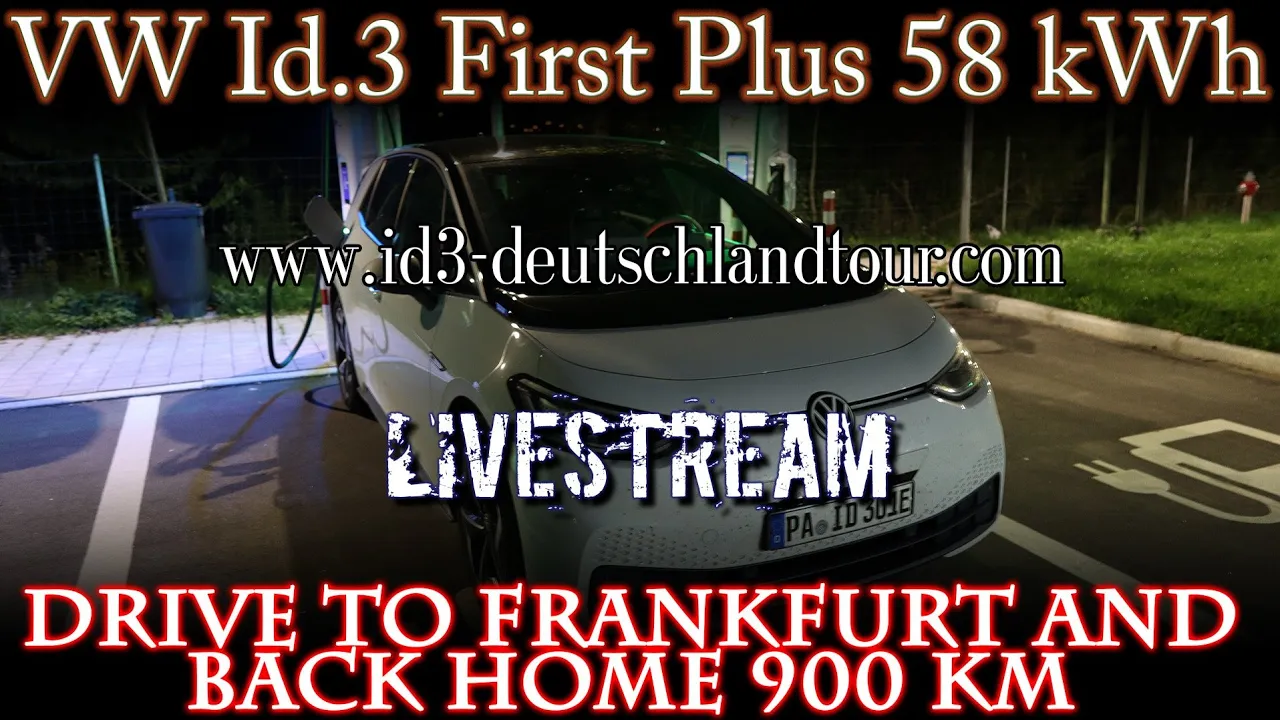 (live) VW Id.3 Frankfurt drive home 400km