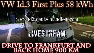 (live) VW Id.3 Frankfurt drive home 400km