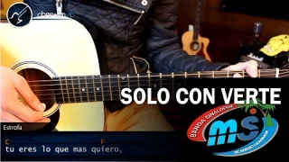 Como tocar Solo Con Verte de BANDA MS en Guitarra Acústica | Acordes Tutorial Christianvib