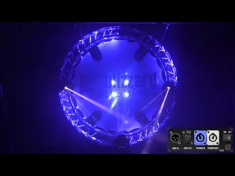 Product video thumbnail for Blizzard Nova 4x25-Watt Moving Head LED Effect Light