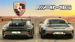 911 GT3 RS v AMG GT R: DRAG RACE