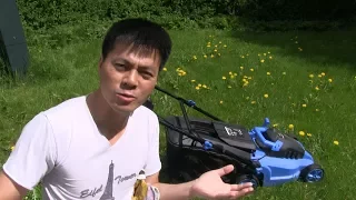 I saw the light with electric lawn mower