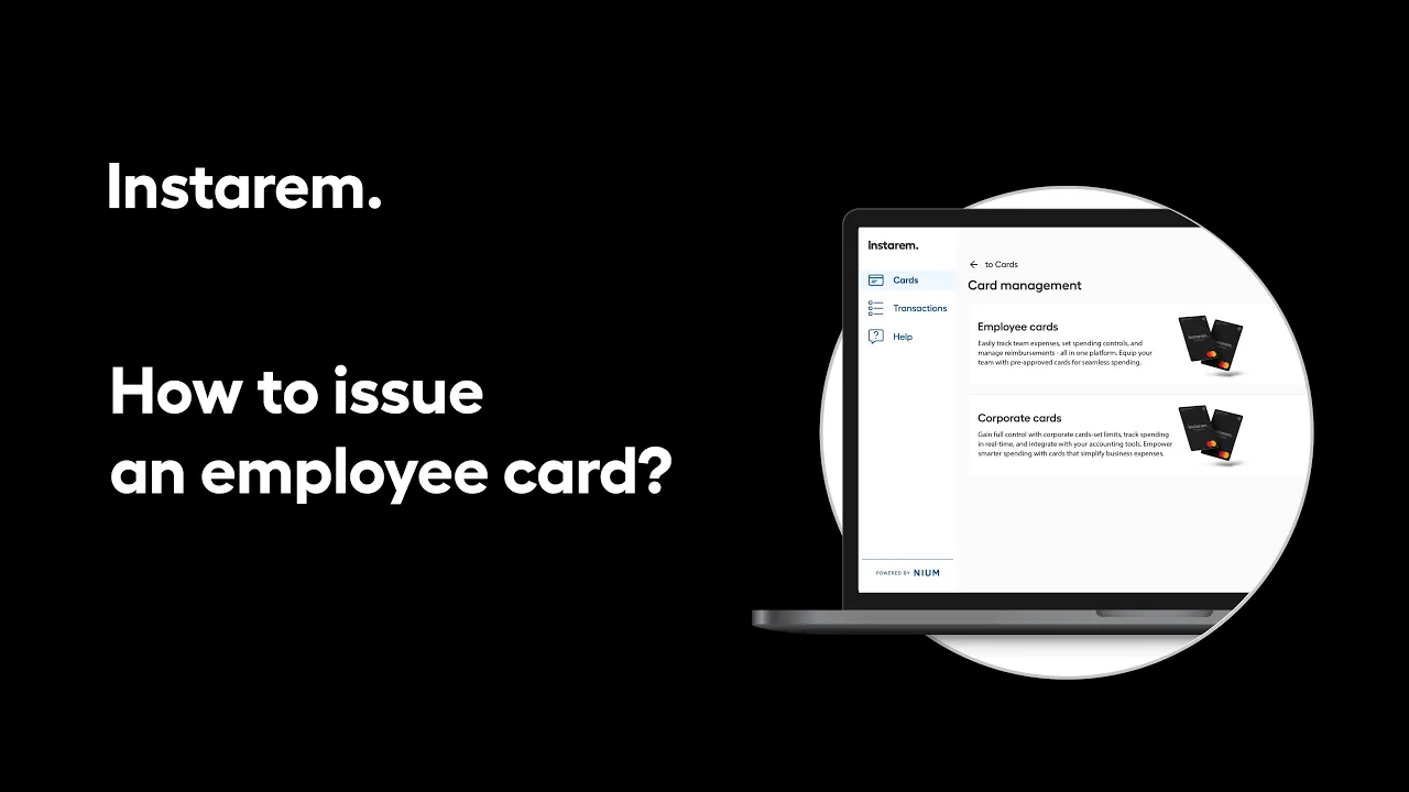 Issue employee cards in a few taps