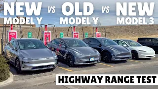 New vs Old Tesla Model Y Highway Range Test! This Isn't What We Expected