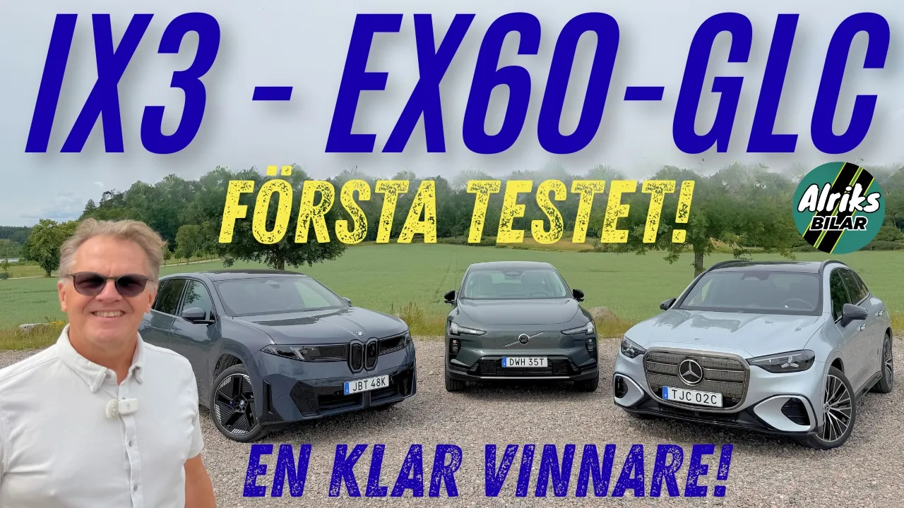 Trippeltest: Volvo EX60 möter BMW iX3 och Mercedes GLC!