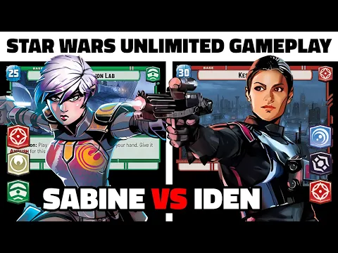Sabine Command VS Iden Aggression - Star Wars Unlimited Gameplay! SWU TCG FFG