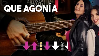 Qué Agonía - Yuridia, Angela Aguilar GUITARRA TUTORIAL COMPLETO |  ACORDES + REQUINTO Christianvib