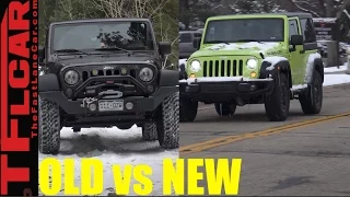 Old vs New: 2017 Jeep Wrangler LED Headlights vs  2016 Halogen Wrangler Lights Review