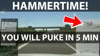 Model 3 hitting 262 km/h on German autobahn