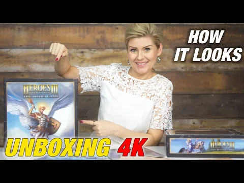 Heroes of Might and Magic III: The Board Game Unboxing ( On Table: High Quality 4K )