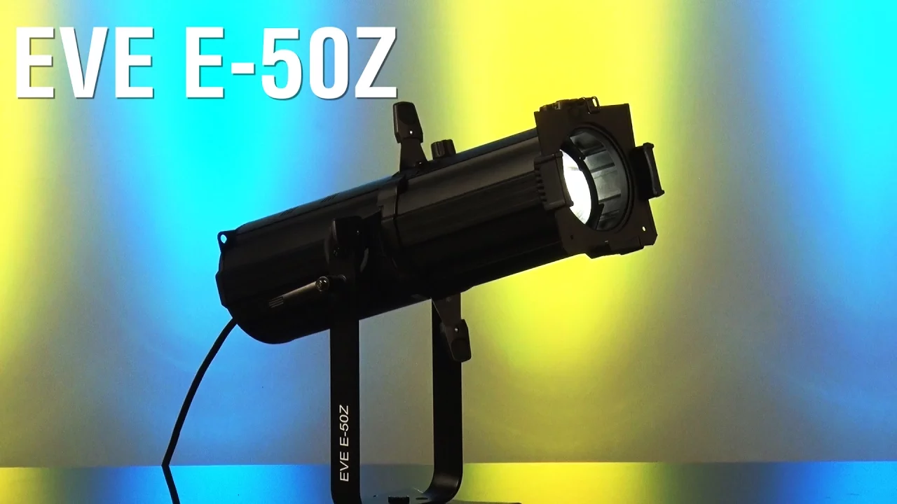 Product video thumbnail for Chauvet EVE E-50Z 50-Watt LED Ellipsoidal Light in White