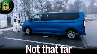 Volkswagen e-Caravelle (64kWh) Range Test at 130 km/h (81mph)(Winter, 2°C)