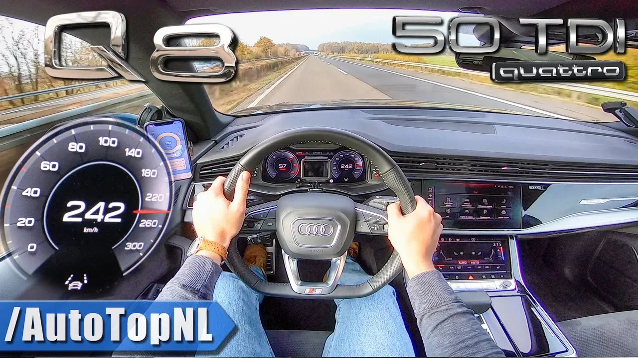 AUDI Q8 50 TDI Quattro 242km/h AUTOBAHN POV by AutoTopNL