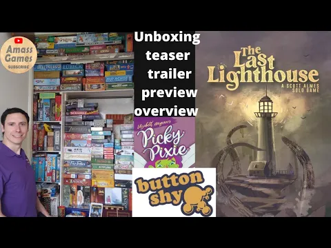 The Last Lighthouse solo Scott Almes board game wallet Button Shy AmassGames boardgame microgame