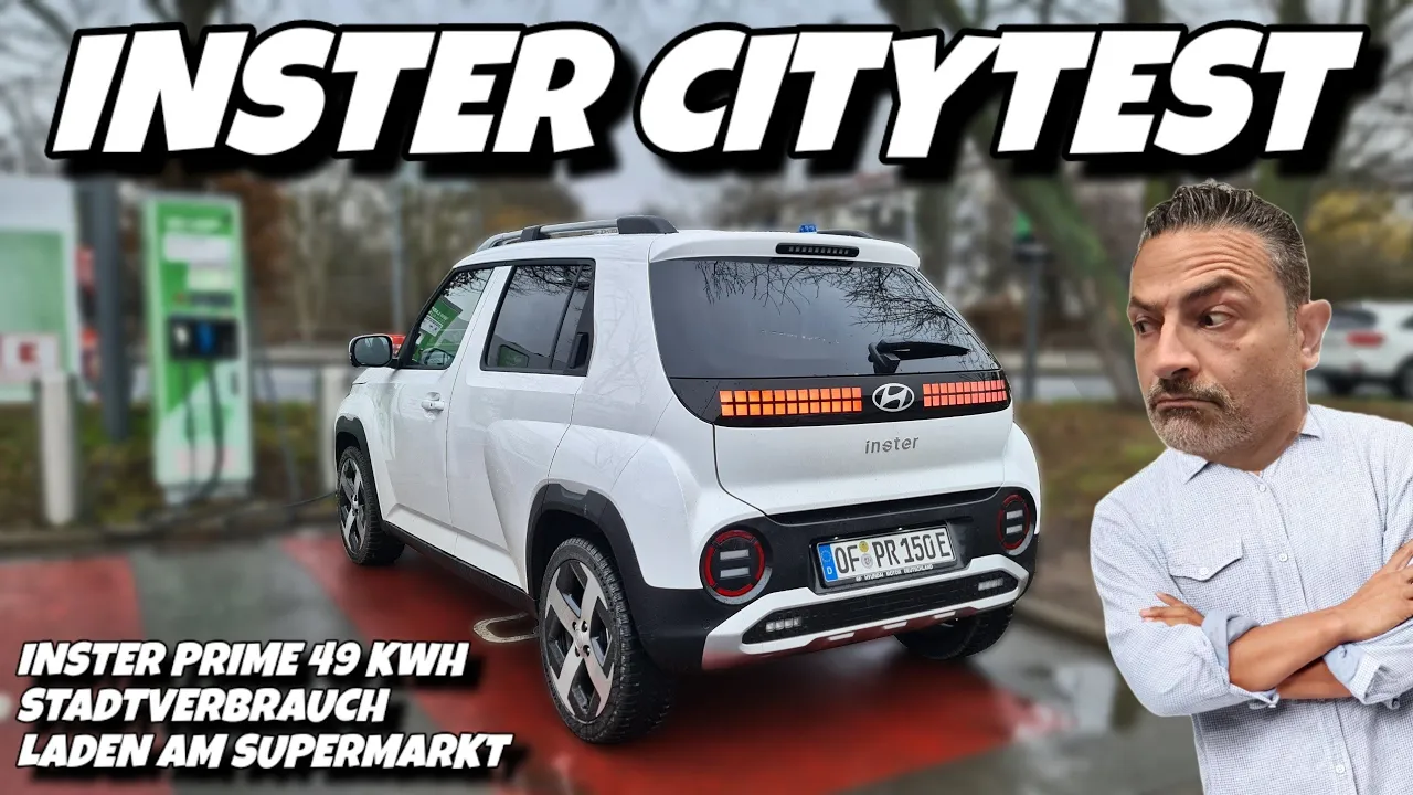 Hyundai Inster CITYTEST! Laden am Supermarkt, Verbrauch uvm im Elektroauto Check. #ev #cars