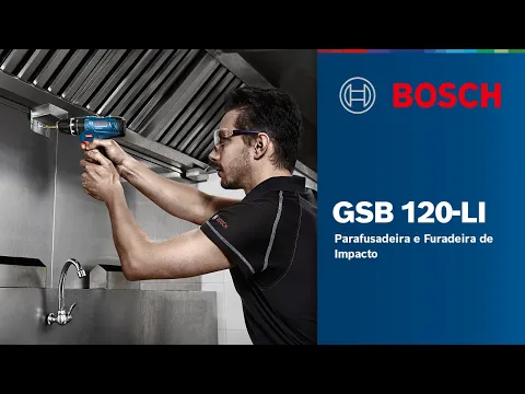 Furadeira e Parafusadeira de Impacto 3/8" 12V GSB 120-Li com 1 Bateria 2,0Ah e 1 Carregador Rápido Bivolt Bosch