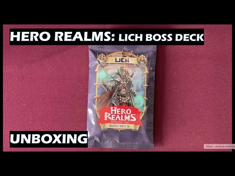 Unboxing Lich Boss Deck Hero Realms Deck Building card game